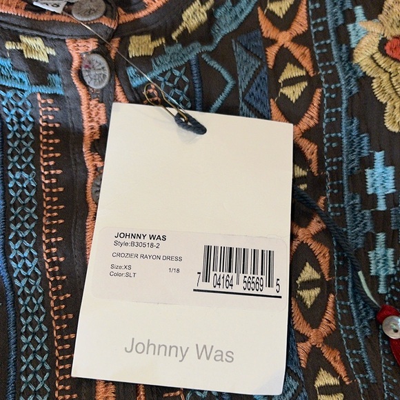 Johnny Was Biya Crozier Dress Embroidered Boho size XS. 44” from waist down. NWT - Picture 16 of 17